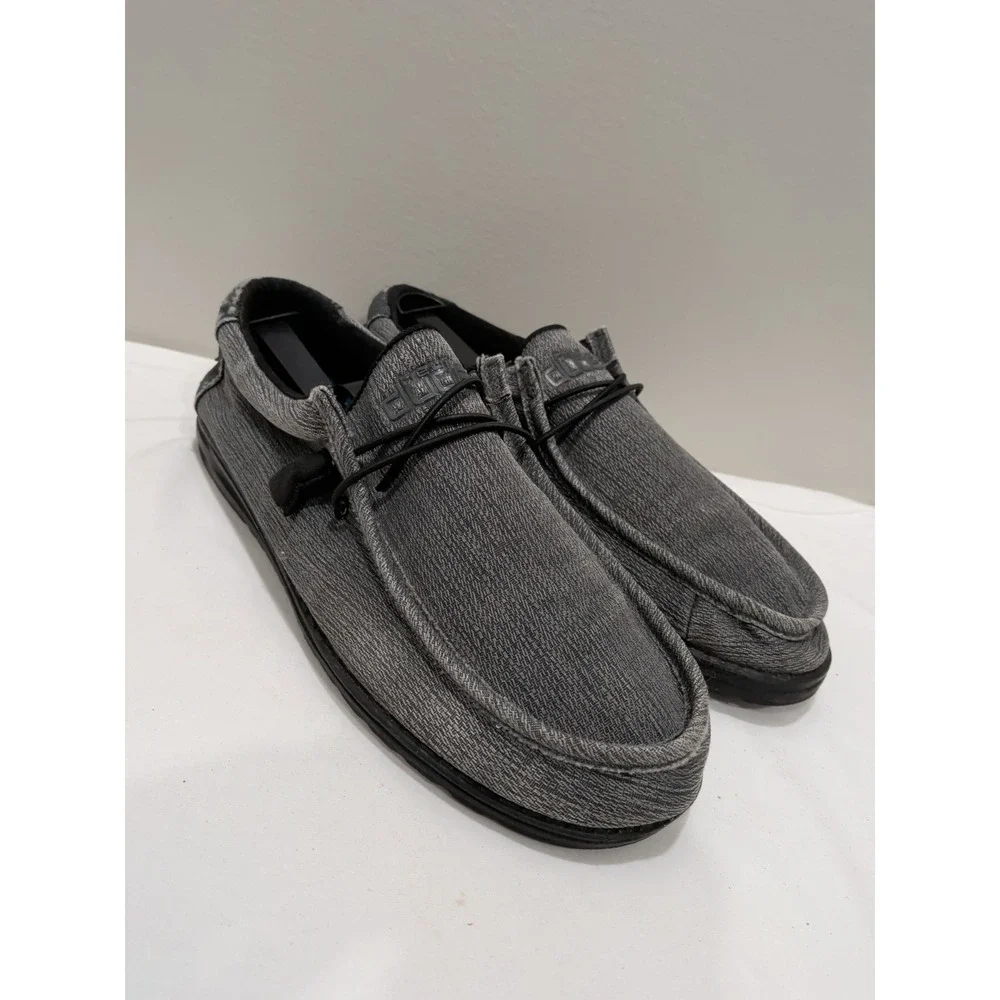 HEYDUDE Wally Odyssey Men's Casual Shoe Sz 10 Grey Charcoal